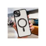 PSGT iPhone 14 ile Uyumlu MagSafe Kamera Lensli Korumalı Şeffaf Silikon Kılıf