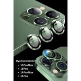 PSGT Iphone 14Pro/14ProMax/15Pro/15ProMax Uyumlu Alüminyum Alaşım 3d Kamera Lens Koruyucu