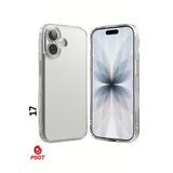 PSGT iPhone 17 ile Uyumlu Lens Korumalı Şeffaf Kılıf, Darbe Emici, MagSafe