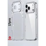 PSGT iPhone 17 Pro ile Uyumlu Lens Korumalı Şeffaf Kılıf, Darbe Emici