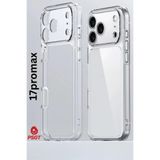 PSGT iPhone 17 Pro Max ile Uyumlu Lens Korumalı Şeffaf Darbe Emici Kılıf