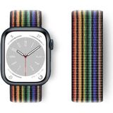 PSGT Psgt apple Watch Gs Dt Pro T500 Ultra 3 4 5 6 7 8 9 Se 38-40-41 S10(42) MM Kordon Kayış Bileklik Hasır Örgü - Colorful Black - 38-40-41mm