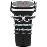 PSGT Psgt göz Love Apple Watch Uyumlu Kordon Charm, Kordon Süsü Uyumlu - Gümüş - Mavi