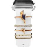 PSGT Psgt göz Love Apple Watch Uyumlu Kordon Charm, Kordon Süsü Uyumlu - Kahverengi - Gold