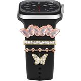 PSGT Psgt göz Love Apple Watch Uyumlu Kordon Charm, Kordon Süsü Uyumlu - Pembe - Bej