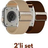 PSGT Set 2'li Apple Watch Band Uyumlu 38-40-41MM ve S10 S11 42MM Climber Kordon Sport Kayışı - (38/40/41MM)S10 S11(42MM) - Gri - Camgöbeği