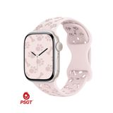 PSGT Silikon Kayış Apple Watch Seri10/11(42)mm9/8/7/6/5- 38-40-41 mm Nefes Alabilir Içi Boş Kemik Pati 38