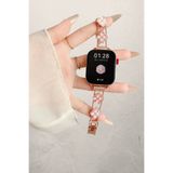 PSGT Watch saat kordonu 38-40-41 S10-11(42)MM Seri 3/4/5/6/7/8/9/10/11 flower Çelik