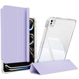 PSR aksesuar 2024 Kılıf Magnetik Ayrılabilen Airbagli Zore Sliding Tablet Kılıfı-Lavender Apple iPad Pro 13 ile uyumlu