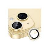 PSR aksesuar (3575) Gold Diamond Temperli Cam Halka Kamera Lens Koruyucu iPhone 15 9H ile uyumlu