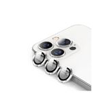 PSR aksesuar (3578) Gümüş Kamera Koruma Temperli Cam Renkli Lens Koruyucu iPhone 15 Pro Max ile uyumlu
