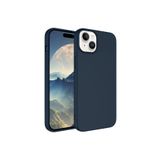 PSR aksesuar (3581) Lacivert Kadife Lansman Soft Yumuşak Silikon Kamera Korumalı Telefon Kılıfı iPhone 15 ile uyumlu