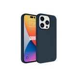 PSR aksesuar (3599) Lacivert Kadife Lansman Soft Yumuşak Silikon Kamera Korumalı Telefon Kılıfı iPhone 15 Pro Max ile uyumlu