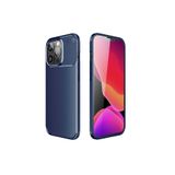 PSR aksesuar (3906) Lacivert Focus Karbon Silikon Telefon Kılıfı Iphone 13 Pro ile uyumlu