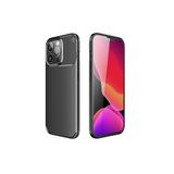 PSR aksesuar (3908) Siyah Focus Karbon Silikon Telefon Kılıfı Iphone 13 Pro ile uyumlu