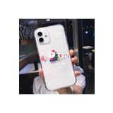 PSR aksesuar (3946) Şeffaf2 Yılbaşı Konseptli Silikon Telefon Kılıfı Iphone 12 Mini ile uyumlu