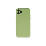 PSR aksesuar (4111) Yeşil Kamera Korumalı Nano Içi Kadife Silikon Lansman Telefon Kılıfı Iphone 11 Pro Max ile uyumlu