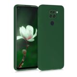 PSR aksesuar (4246) Koyu Yeşil Xiaomi Içi Kadife Lansman Silikon Telefon Kılıfı Xiaomi Redmi Note 9 ile uyumlu