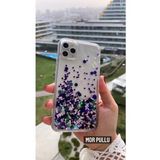 PSR aksesuar (4286) Mor Mor Pullu Telefon Kılıfı Iphone 12 Pro ile uyumlu