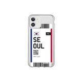 PSR aksesuar (4288) Şeffaf4 Renkli Silikon Seoul Bileti Telefon Kılıfı Iphone 11 ile uyumlu