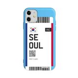 PSR aksesuar (4290) Mavi Renkli Silikon Seoul Bileti Telefon Kılıfı Iphone 11 ile uyumlu