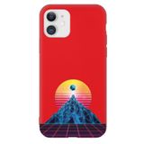 PSR aksesuar (5178) kırmızı Kılıf Eski Tarz Grit Kırmızı Renkli Silikon Telefon Kılıfı Re6 Iphone 11 ile uyumlu