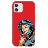 PSR aksesuar (5186) kırmızı Kılıf Uzaydan Mı Düştün A Be Kızım Kırmızı Renkli Silikon Telefon Kılıfı Re5 Iphone 11 ile uyumlu