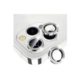 PSR aksesuar (5506) Gümüş Swarovski Taşlı Kamera Koruyucu Lens Iphone 14 Pro ile uyumlu