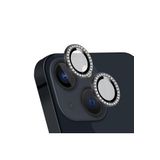 PSR aksesuar (5516) Siyah Swarovski Taşlı Kamera Koruyucu Lens Iphone 14 ile uyumlu