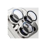 PSR aksesuar (5800) Silver Titanyum Kamera Lens Koruyucu iPhone 15 Pro Max ile uyumlu