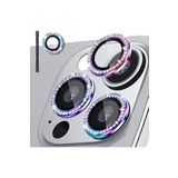 PSR aksesuar (5803) Diamond Renkli 9H Temperli Cam Kamera Lens Koruyucu iPhone 15 Pro Max ile uyumlu