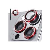 PSR aksesuar (5809) Diamond Kırmızı 9H Temperli Cam Kamera Lens Koruyucu iPhone 15 Pro Max ile uyumlu