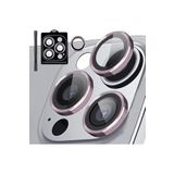 PSR aksesuar (5813) Pembe 9H Temperli Cam Kamera Lens Koruyucu iPhone 15 Pro Max ile uyumlu