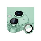 PSR aksesuar (5822) Yeşil 9H Temperli Cam Halka Kamera Lens Koruyucu iPhone 15 ile uyumlu