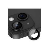 PSR aksesuar (5824) Siyah 9H Temperli Cam Halka Kamera Lens Koruyucu iPhone 15 ile uyumlu