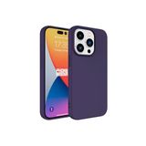 PSR aksesuar (5988) Derin Mor Kadife Lansman Soft Yumuşak Silikon Kamera Korumalı Telefon Kılıfı iPhone 15 Pro ile uyumlu