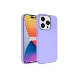 PSR aksesuar (5990) Lila Kadife Lansman Soft Yumuşak Silikon Kamera Korumalı Telefon Kılıfı iPhone 15 Pro Max ile uyumlu