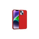 PSR aksesuar (6031) Kırmızı Kamera Çıkıntılı Içi Kadife Süet Yumuşak Lansman Renkli Silikon Telefon Kılıfı iPhone 15 Plus ile uyumlu