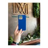 PSR aksesuar (6074) Koyu Mavi Logosuz Silikon Lansman Telefon Kılıfı iPhone 15 Pro Max ile uyumlu