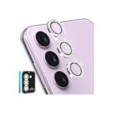 PSR aksesuar (6157) GÜMÜŞ Taşlı Kamera Lens Koruyucu Cam Kamera Koruma Samsung Galaxy A54 / S23 Fe / S23 / S23 Plus ile uyumlu