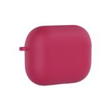 PSR Aksesuar AirPods Pro 3 Uyumlu Silikon Kılıf – Darbe ve Çizilme Koruyucu, Soft Touch Silikon, Kablosuz Şarj Destekli, Taşıma İpi Slotlu (Koyu Pembe)