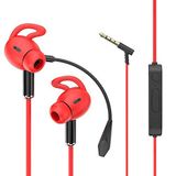 PSR Aksesuar AK-P9 3.5mm Kulaklık – Çift Mikrofonlu, HD & 3D Surround Ses, Güçlü Bass, Gürültü Önleyici, Ergonomik Kulak İçi Kulaklık (Kırmızı)