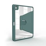 PSR Aksesuar Apple iPad Air 11 2025 M3 Kılıf - Zore Nayn Dönebilen Standlı Kılıf, 360° Döner Mekanizma, İnce Şeffaf Arka Kapak, Manyetik Kapaklı Tablet Koruma Kılıfı (Koyu Yeşil)