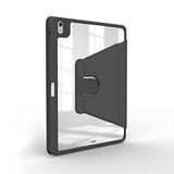 PSR Aksesuar Apple iPad Air 11 2025 M3 Kılıf - Zore Nayn Dönebilen Standlı Kılıf, 360° Döner Mekanizma, İnce Şeffaf Arka Kapak, Manyetik Kapaklı Tablet Koruma Kılıfı (Siyah)