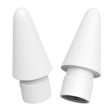 PSR Aksesuar Apple Pencil Uyumlu Silikon Yedek Uç, 1. Nesil / 2. Nesil/Pro/USB-C için, iPad Pro/Air/Mini Uyumlu (Beyaz 2'li Paket)