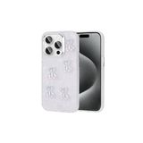 PSR aksesuar Ayı Kabartma Figürlü Parlak Zore Eralli Silikon Kılıf-Ayı iPhone 15 Pro Max ile uyumlu