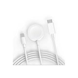 PSR aksesuar Beyaz Beyaz Akıllı Saat Wireless To Lightning Type-C Şarj Kablosu 1.2m- ile uyumlu