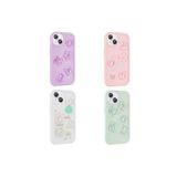 PSR aksesuar Beyaz Kabartma Figürlü Parlak Zore Toys Silikon Kılıf-Beyaz iPhone 14 ile uyumlu