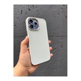 PSR aksesuar Beyaz Kamera Şeritli Silikon Telefon Kılıfı Iphone 13 Pro ile uyumlu