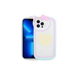 PSR aksesuar Beyaz Kedi Figürlü Transparan Pop Soketli Zore Ritmik Kılıf-Beyaz iPhone 13 Pro Max ile uyumlu